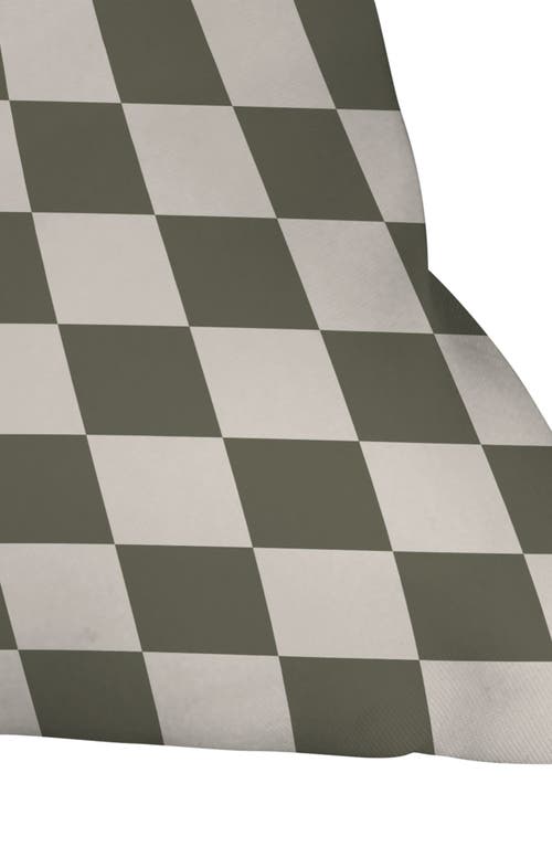 Deny Designs Checkered Board Accent Pillow In Cream