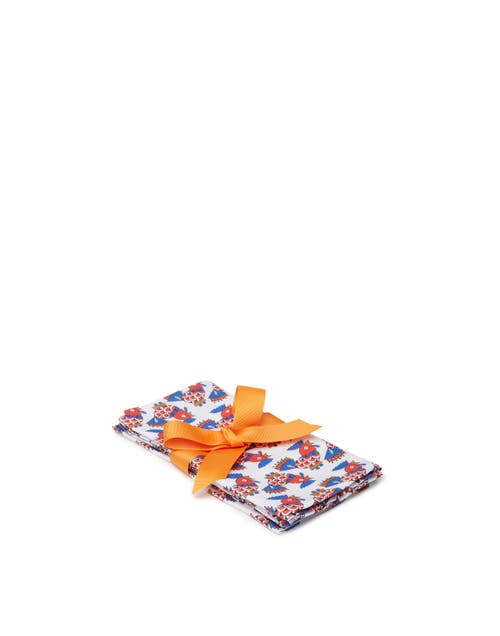 Shop La Doublej Large Napkins Set Of 2 (45x45) Galletti Multicolor