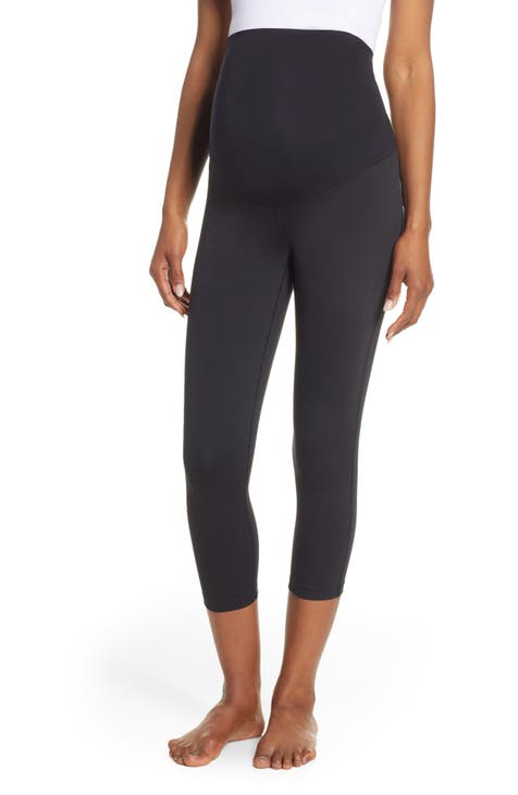 Zella women's size 2X black & orange cropped leggings
