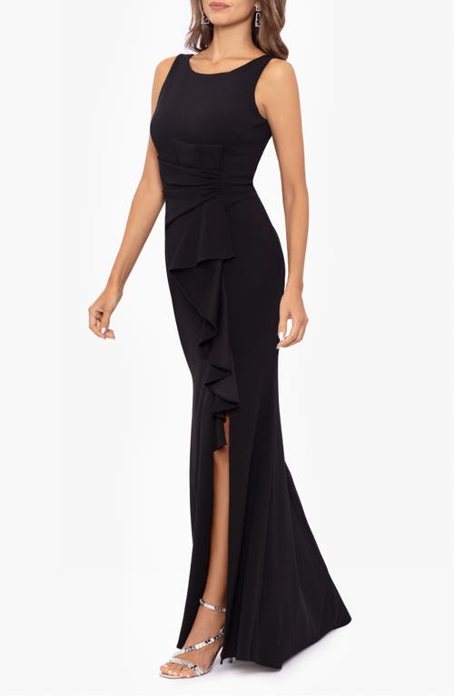 Ruffle Bow Gown in Black