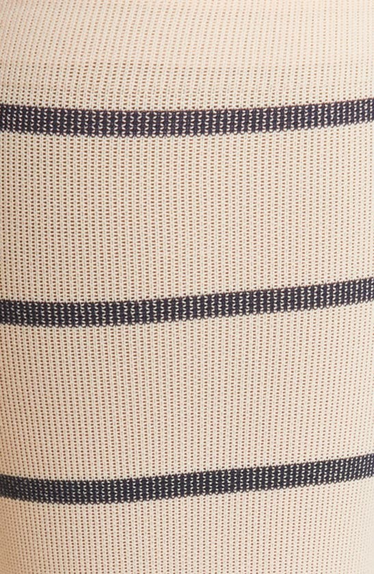 Shop Comrad Stripe Knee High Compression Socks In Ivory Rose/ Navy
