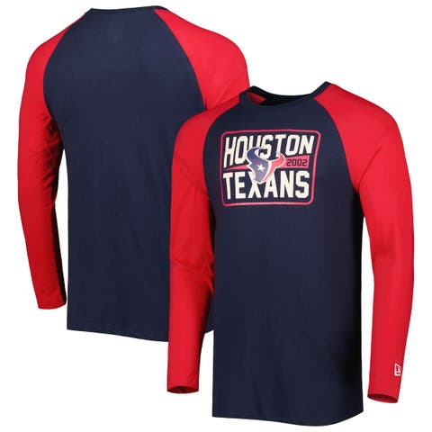 Men's Junk Food Cream Houston Texans Tie-Dye Long Sleeve T-Shirt