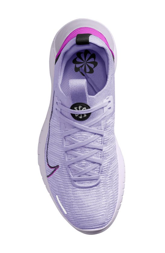 Shop Nike Free Run Flyknit Next Nature Running Shoe In Lilac Bloom/ Black/ Grape