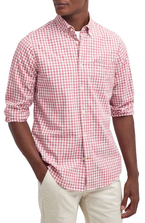 Barbour Kanehill Tailored Fit Button-Down Shirt Pink at Nordstrom,