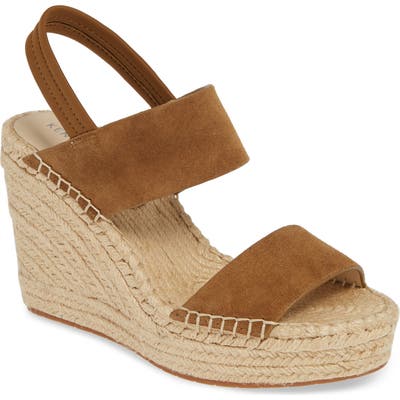 Kenneth Cole New York Olivia Simple Platform Wedge Sandal, Brown