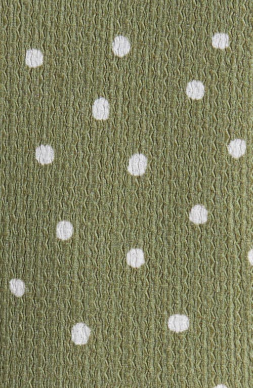 Loveappella Polka Dot Halter Top In Sage