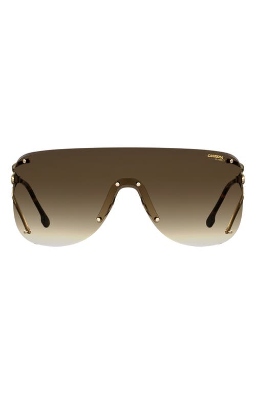 99mm Shield Sunglasses in Gold Havana/Brown Gradient