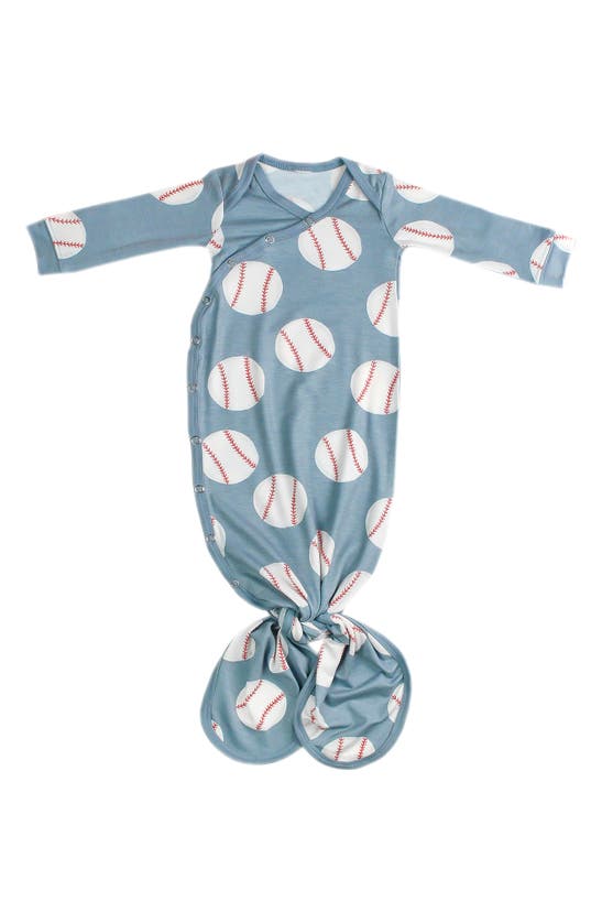Copper Pearl Babies' Newborn Knotted Gown In Blue