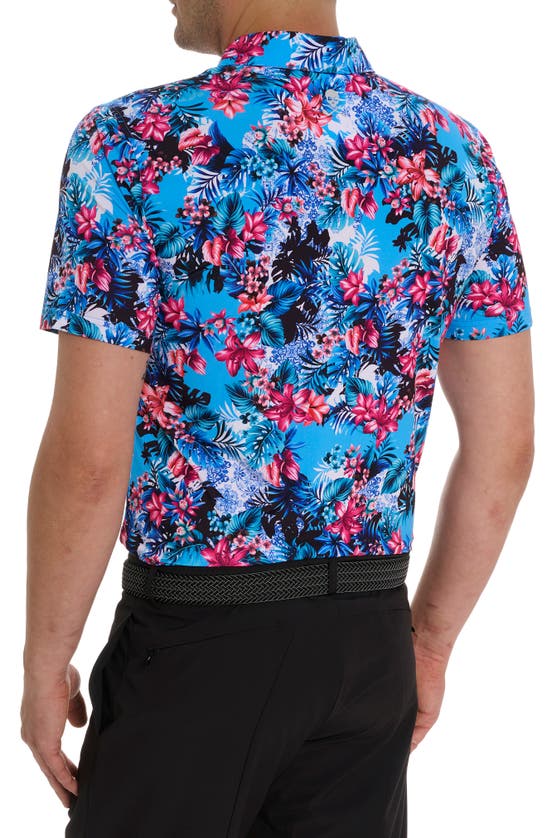 Shop Robert Graham Island Time Performance Polo In Blue