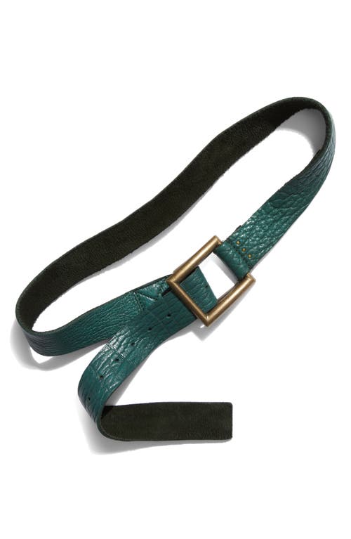 Free People Rowan Leather Belt in Emerald