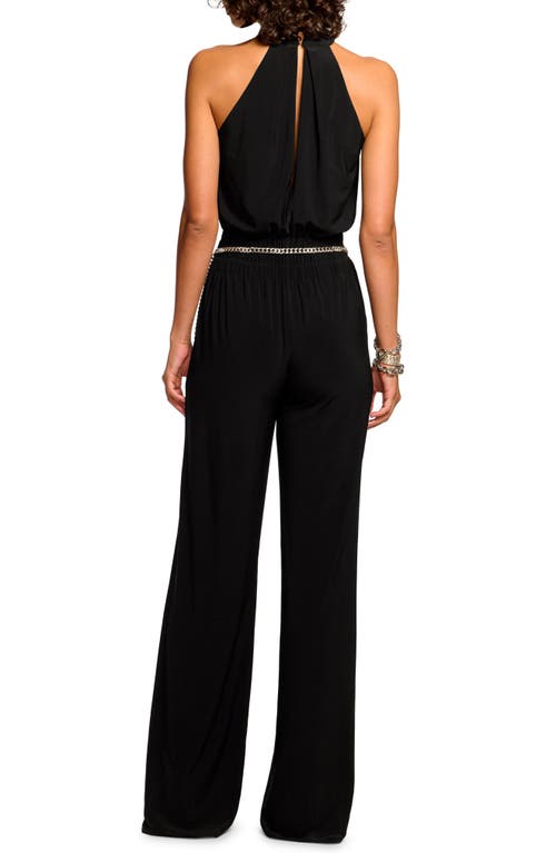 Ramy Brook Femi Jersey Halter Neck Jumpsuit In Black