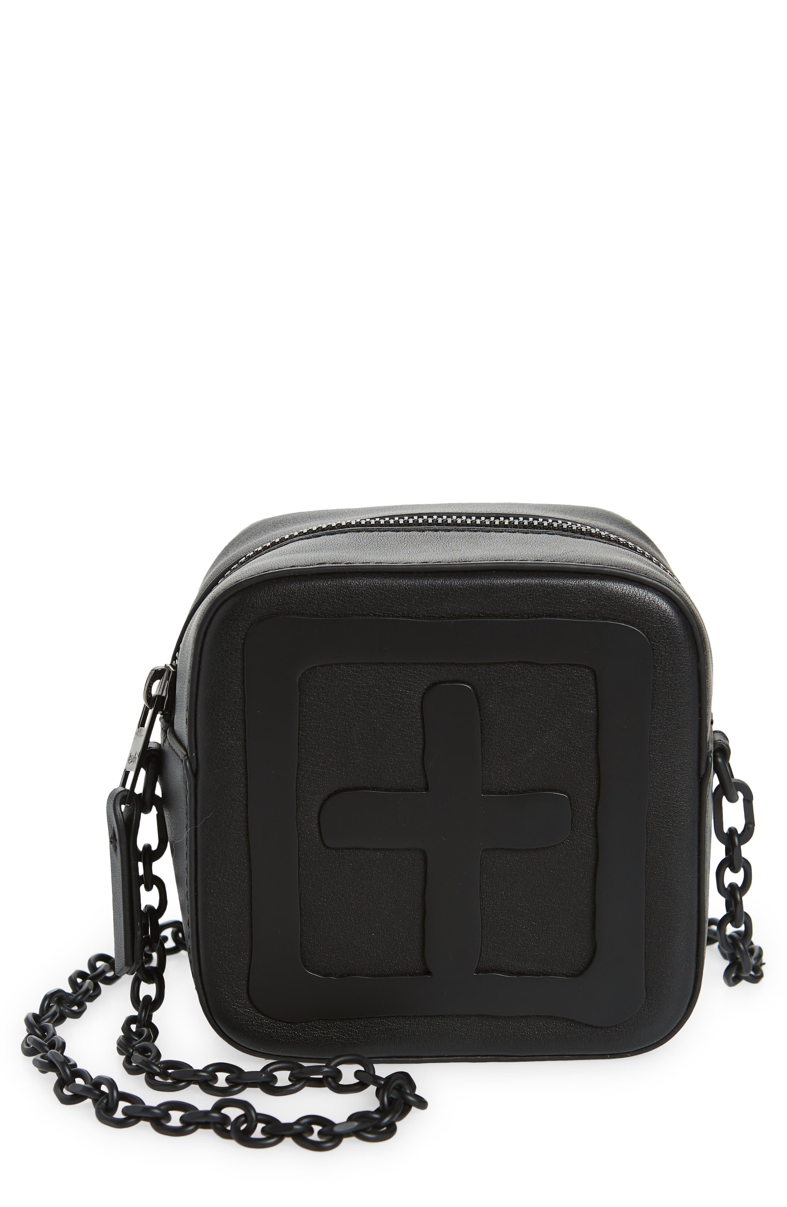 Ksubi Kube Mini Leather Crossbody Bag in Black at Nordstrom
