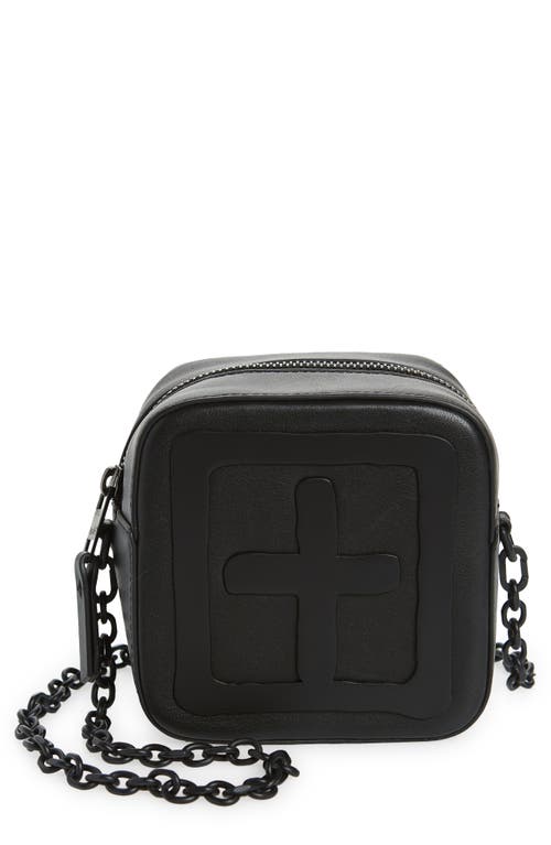 Ksubi Kube Mini Leather Crossbody Bag in Black
