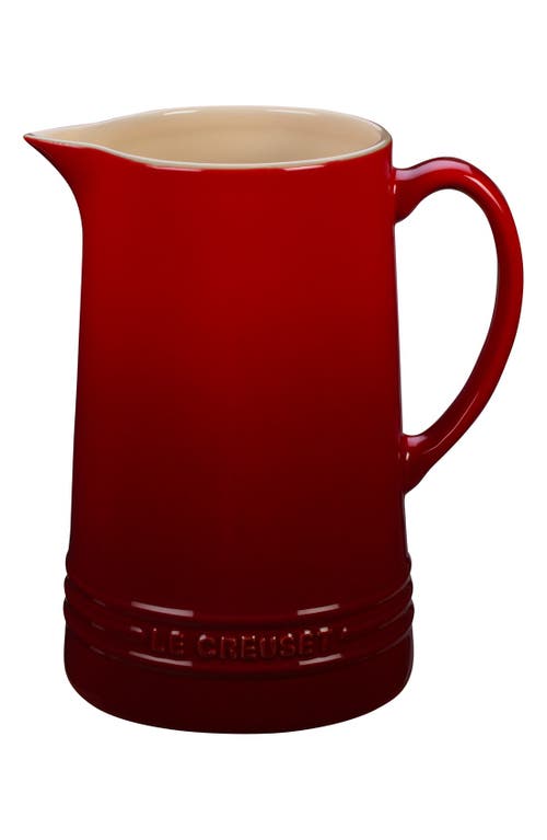 Le Creuset Glazed Stoneware 1 2/3 Quart Pitcher in Cherry at Nordstrom