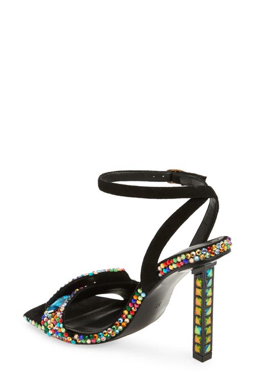 Azalea Wang Sequin Platform Sandal In Black