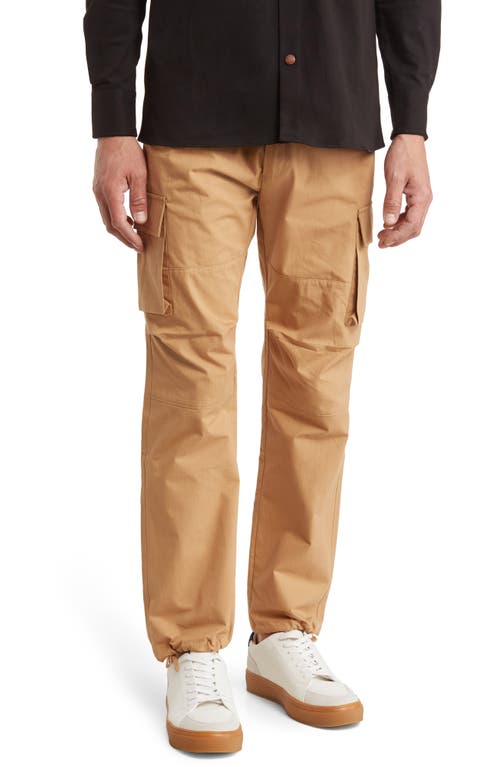 Cotton Ripstop Cargo Pants in Camel