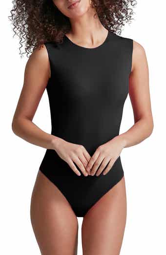 Suit Yourself Ribbed Mock Neck Sleeveless Bodysuit – Spanx