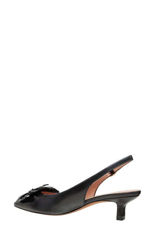 Shop Linea Paolo Castiel Slingback Pointed Toe Kitten Heel Pump In Black