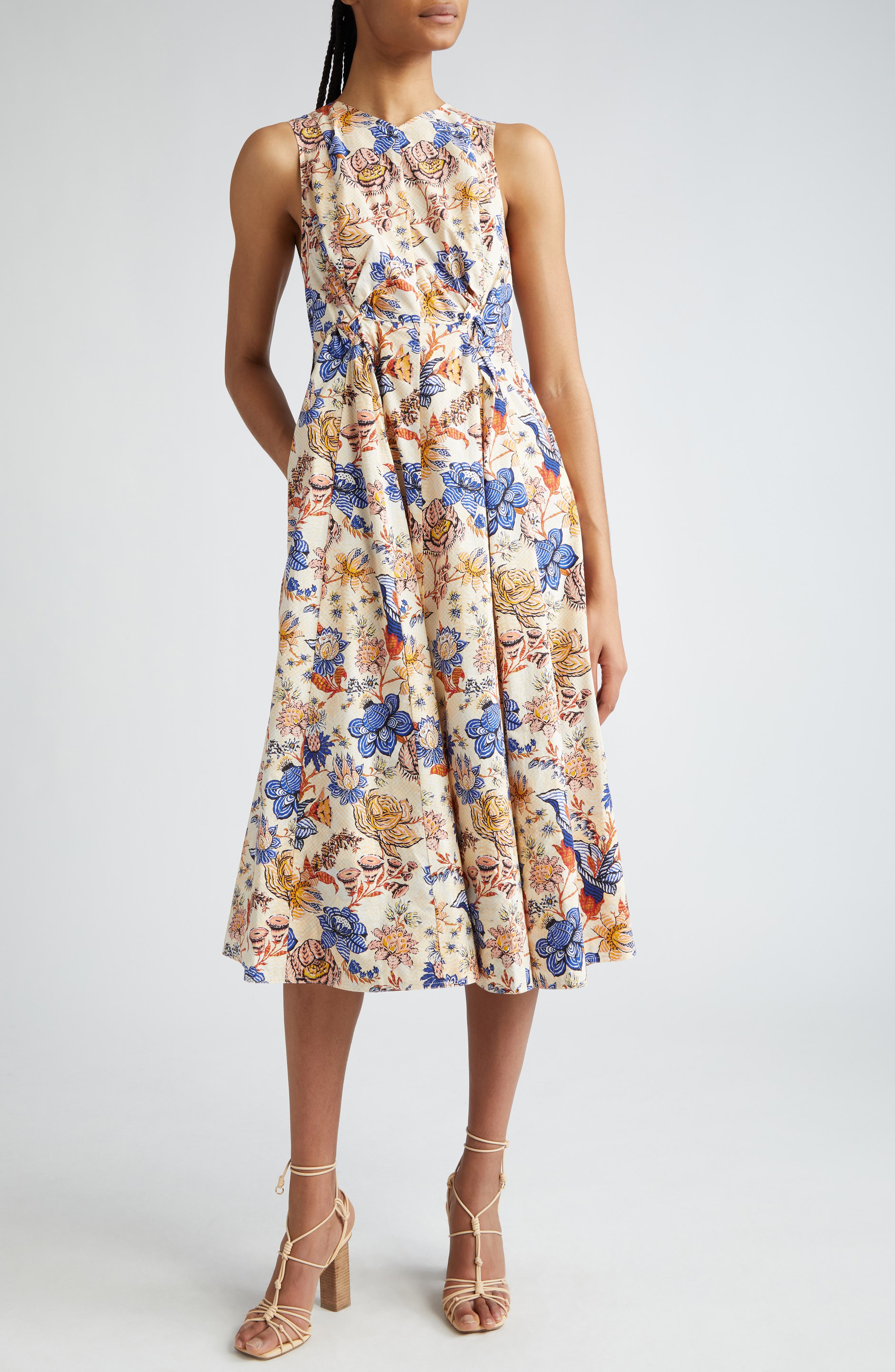 Nordstrom Ulla Johnson Kaiya Print Sleeveless Dress Magnolia at Nordstrom,  | The Summit