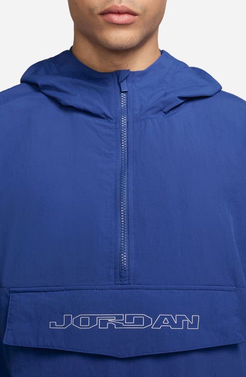 Shop Jordan Mvp Hooded Nylon Anorak In Game Royal/sail/sail