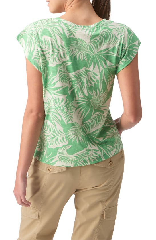 Shop Sanctuary West Side Foliage Print Slub Jersey T-shirt In Cool Palm