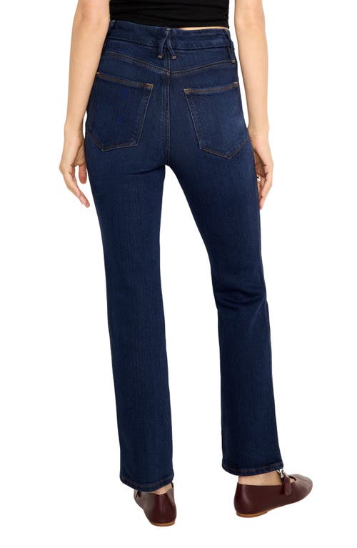 Shop Good American Soft Tech Good Curve High Waist Ankle Straight Leg Jeans In Indigo537