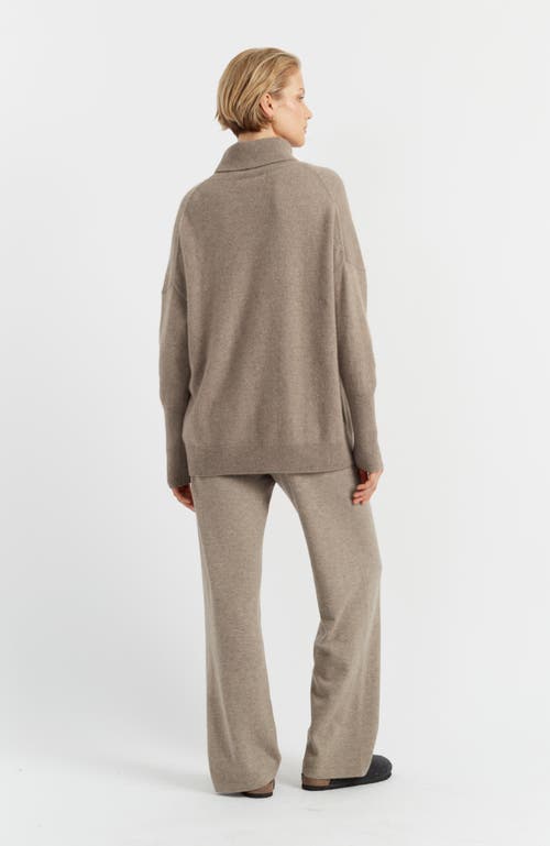 Shop Chinti & Parker Pure Cashmere Roll Neck Sweater In Soft Truffle