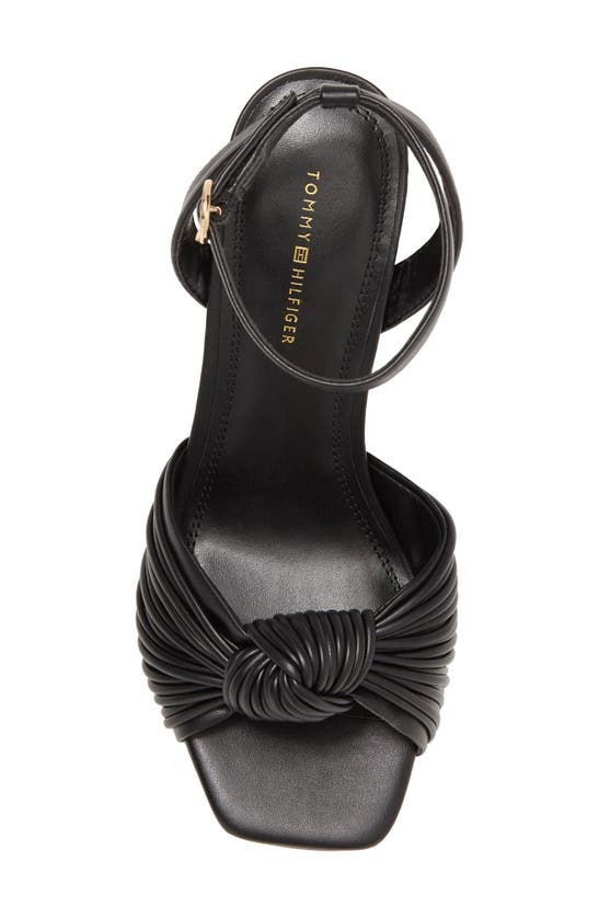 Tommy Hilfiger Sarifina Knotted Strap Sandal In Black