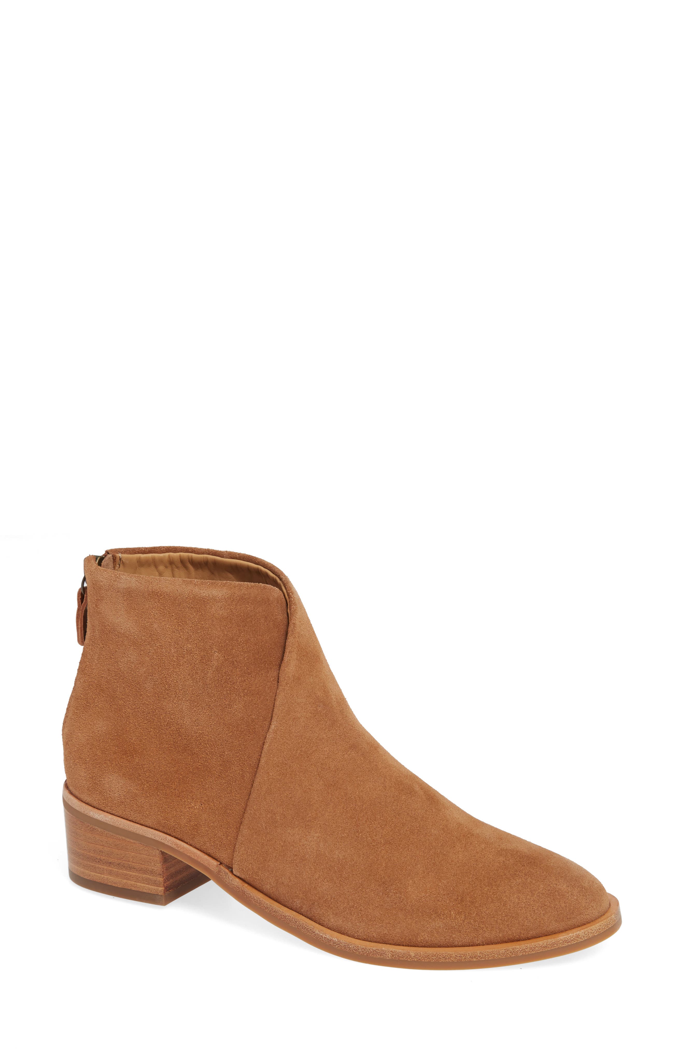 tan booties no heel