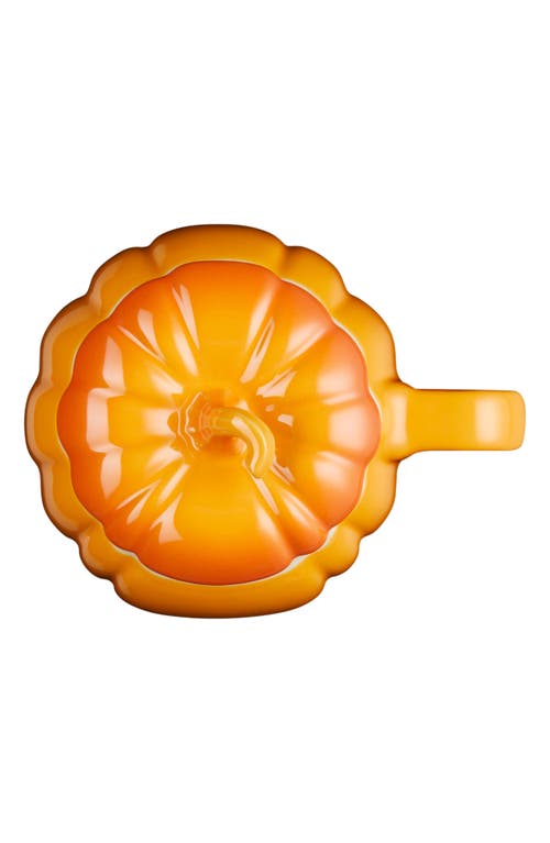 Le Creuset Pumpkin Mug With Lid With $5 Credit In Persimmon