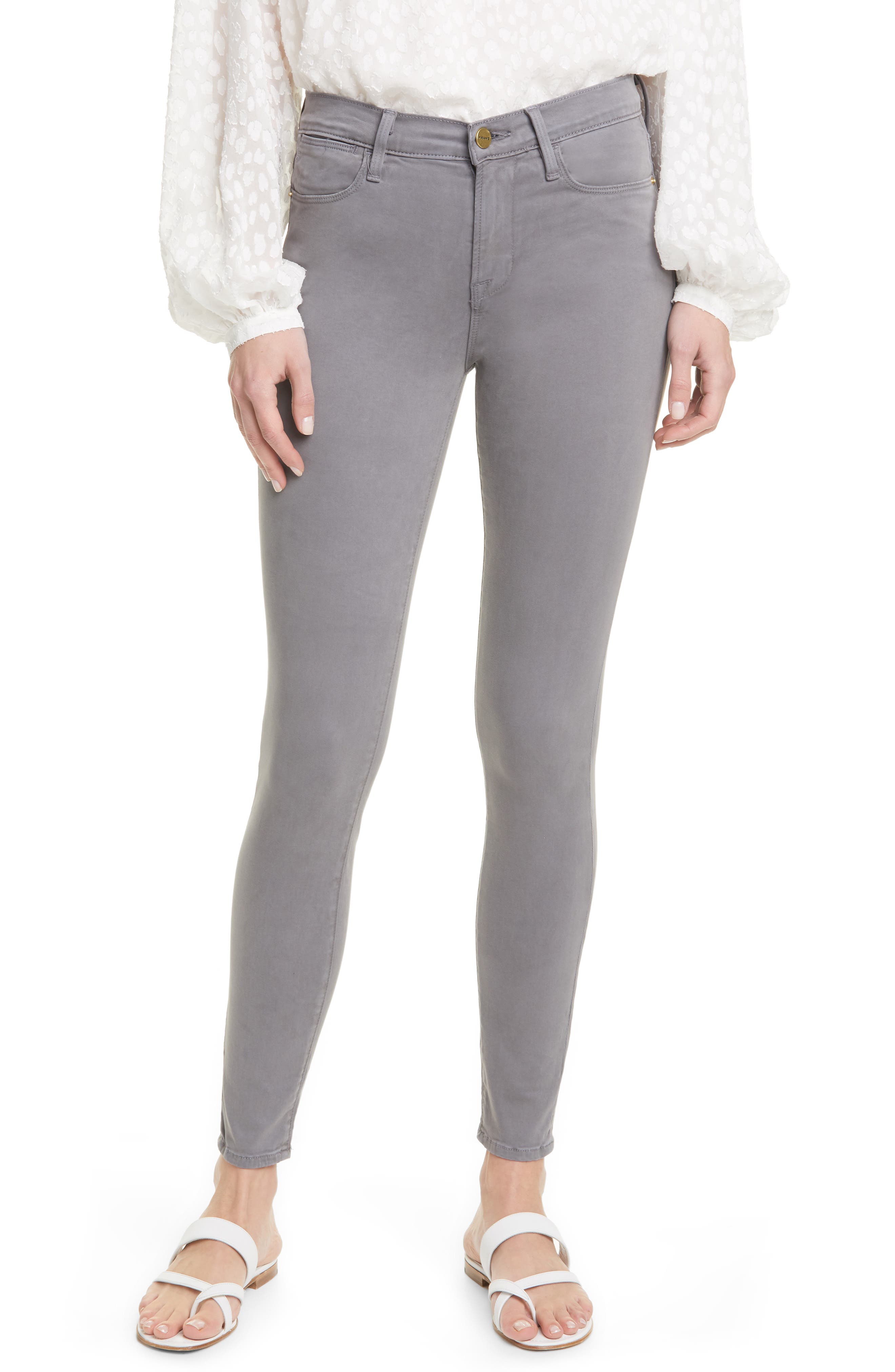 sateen skinny pants