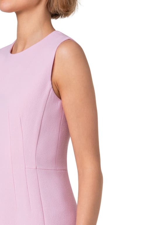 Shop Akris Wool Double Face Crepe Sheath Dress In Lotus