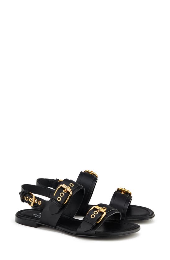 Agl Attilio Giusti Leombruni Agl Summer Slingback Sandal In Nero-nero