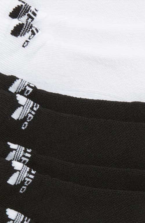 Shop Adidas Originals Adidas Trefoil 6-pack No-show Socks In Black/white