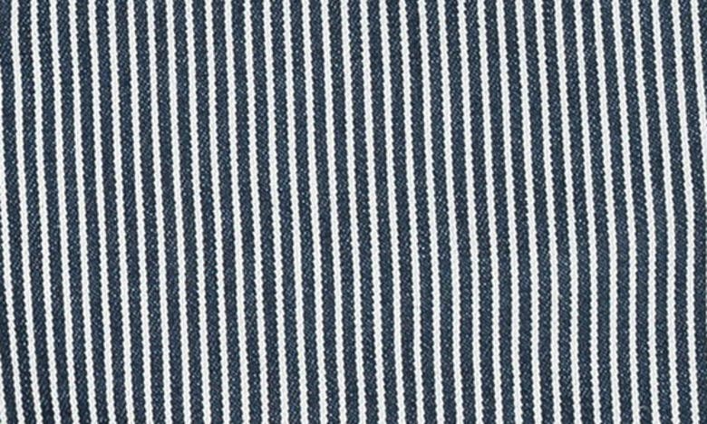 Shop Imperfects Couriour Stripe Shorts In Indigo Hickory Stripe