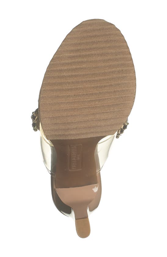 Shop Karl Lagerfeld Paris Bedika Crystal Embellished Clear Strap Sandal In Latte
