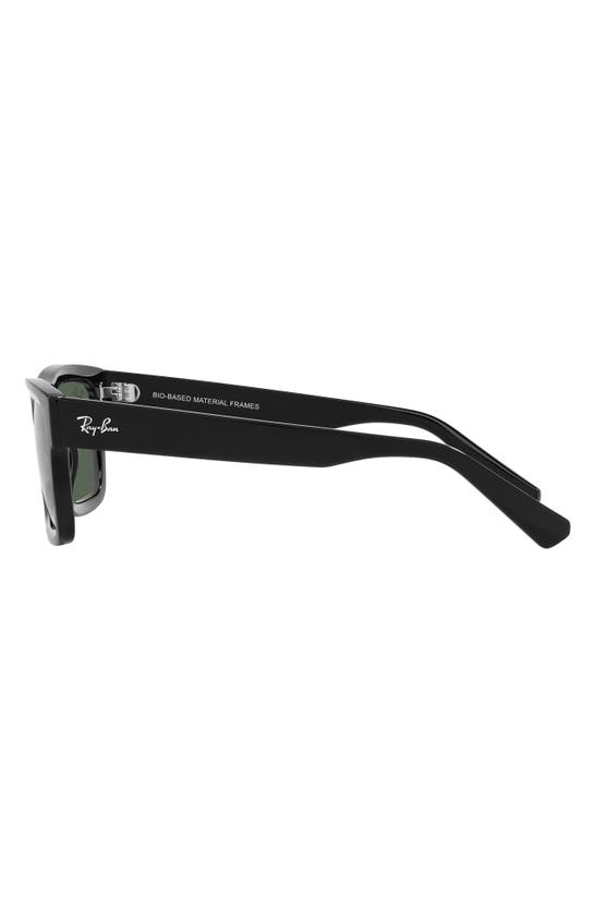 Ray Ban Warren 57mm Rectangular Sunglasses In Black