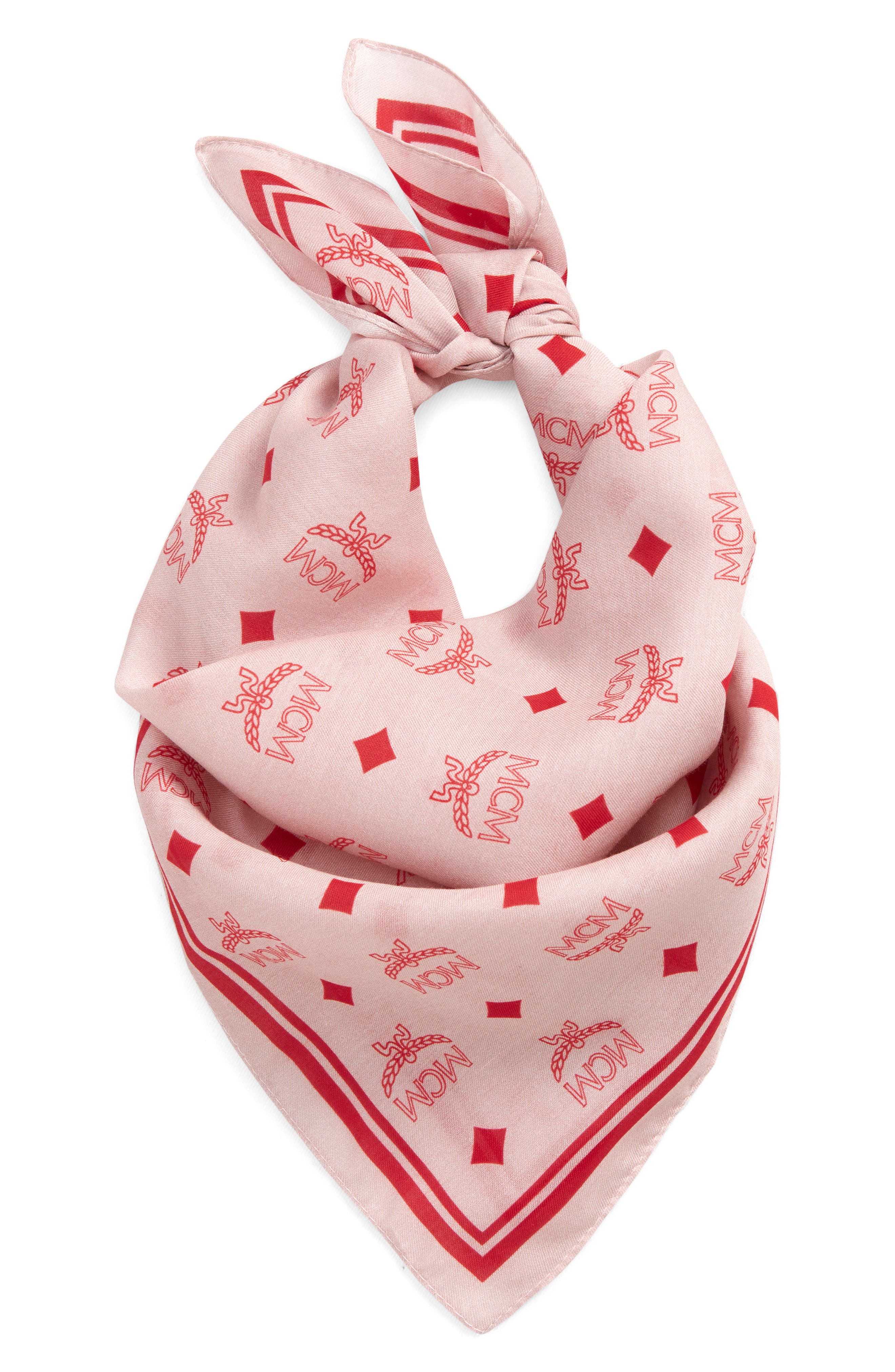 pink mcm scarf