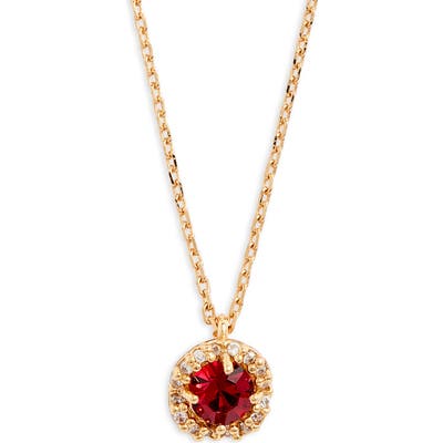 Kate Spade New York Pave Round Mini Pendant Necklace