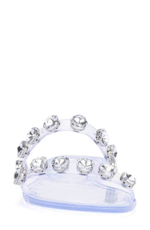 Shop New York And Company Chava Rhinestone Jelly Sandal In Clear