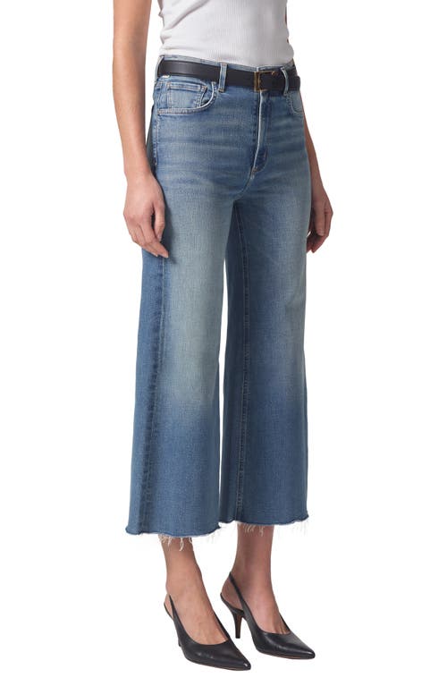 Citizens of Humanity Lyra Raw Hem High Waist Ankle Wide Leg Jeans Abliss at Nordstrom,