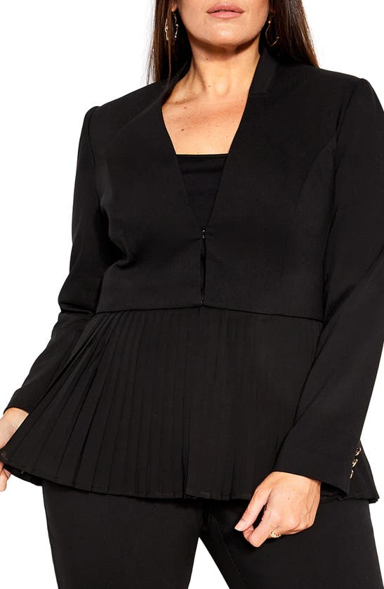 City Chic Sadie 2-in-1 Blazer In Black