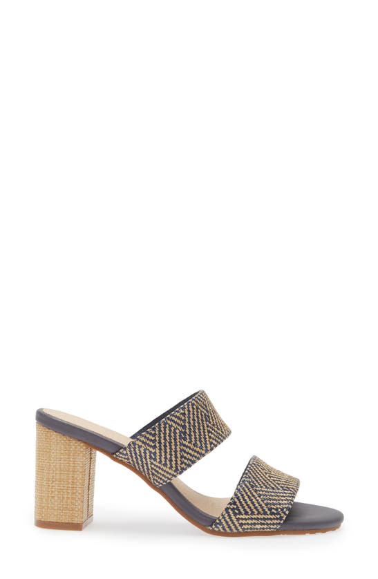 Chocolat Blu Celine Sandal In Blue Combo Raffia
