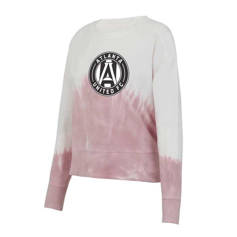 Shop Concepts Sport Pink/white Atlanta United Fc Orchard Tie-dye Long Sleeve T-shirt