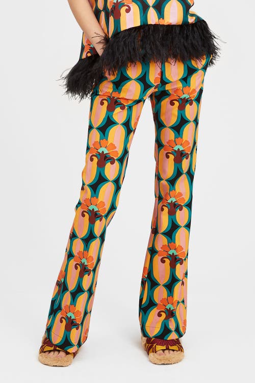 La Doublej Saturday Night Flared Trousers In Arcturus Blue Petrol