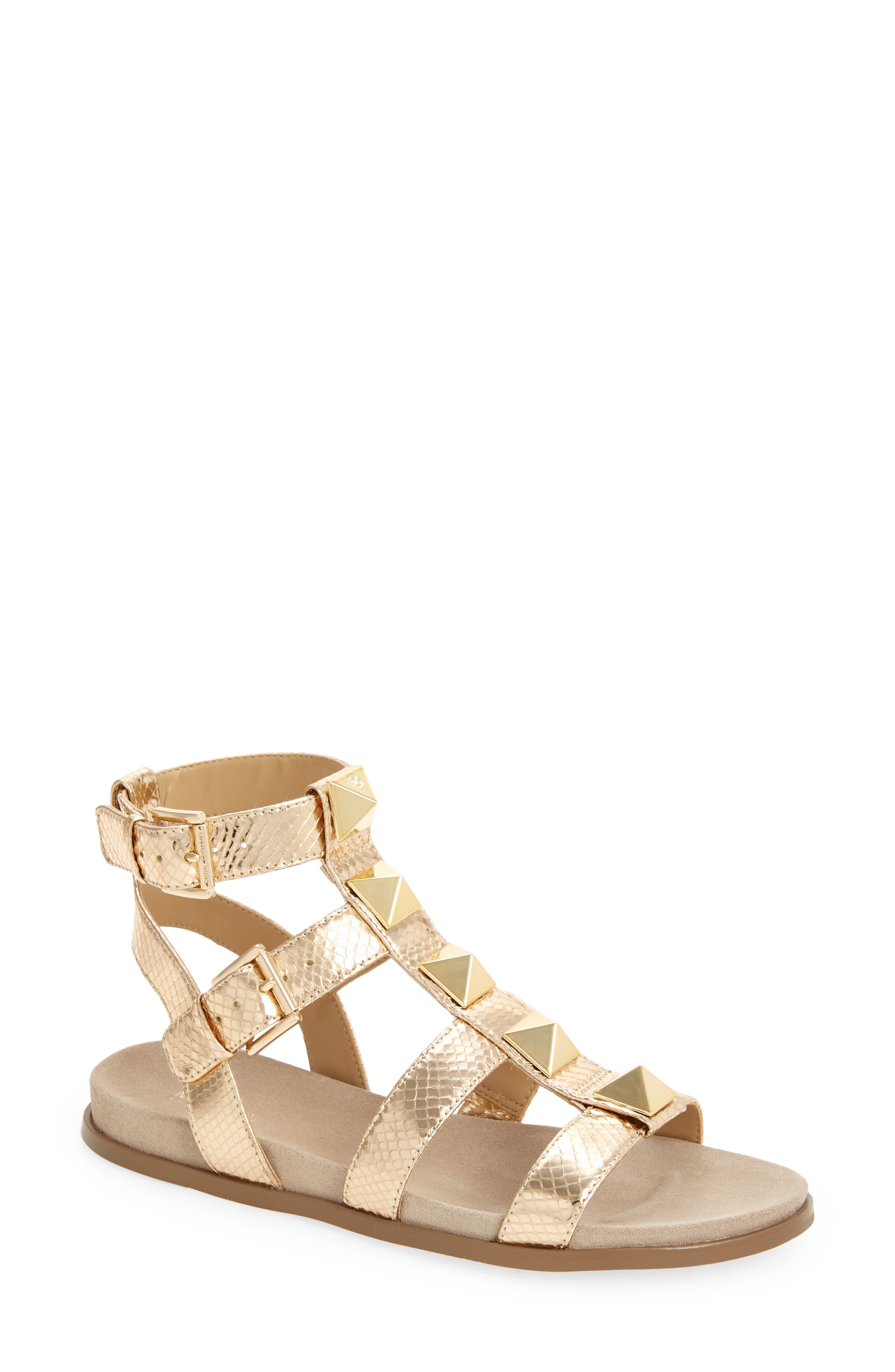 michael kors gladiator sandals gold