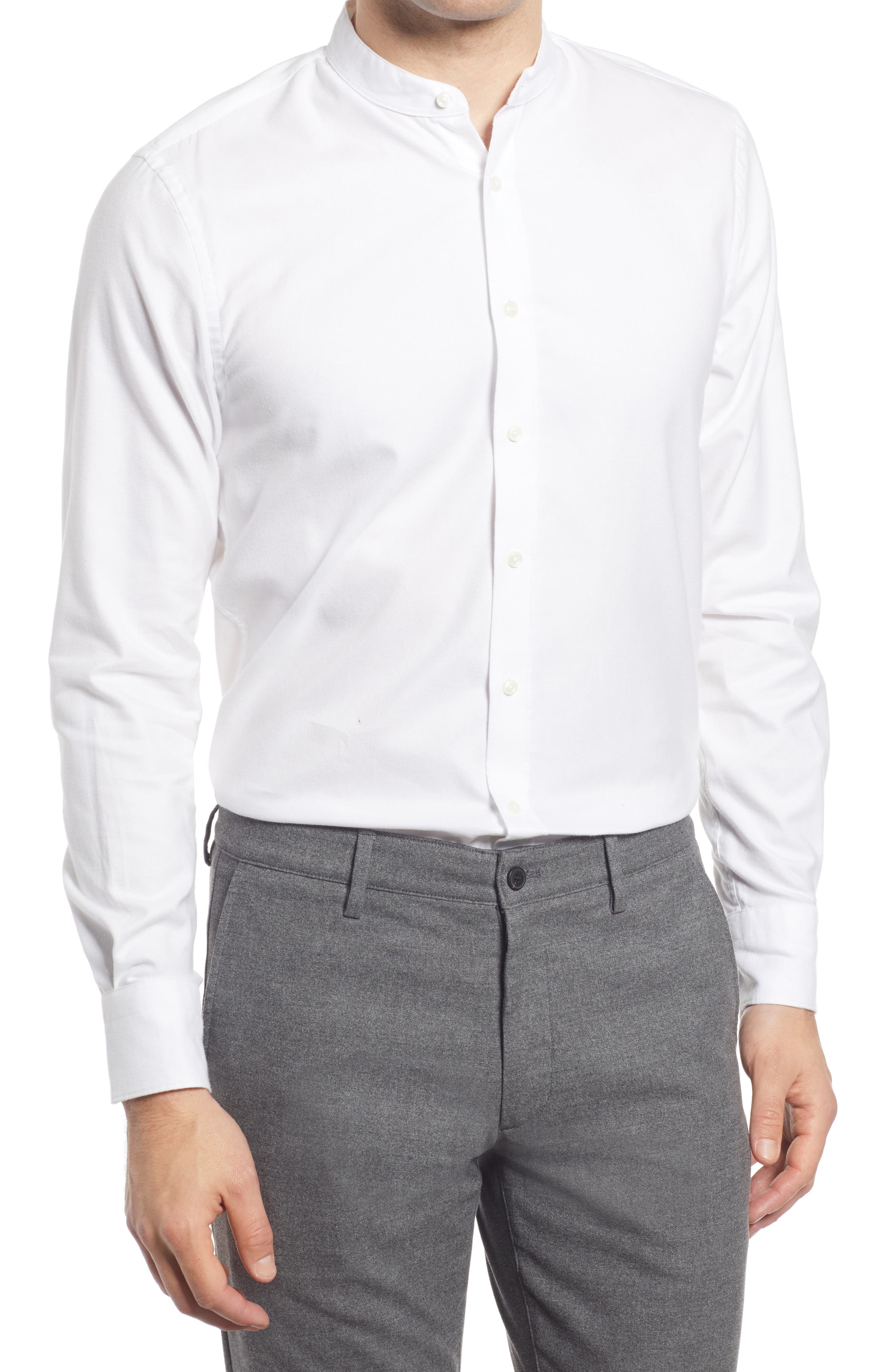 collared shirt no tie