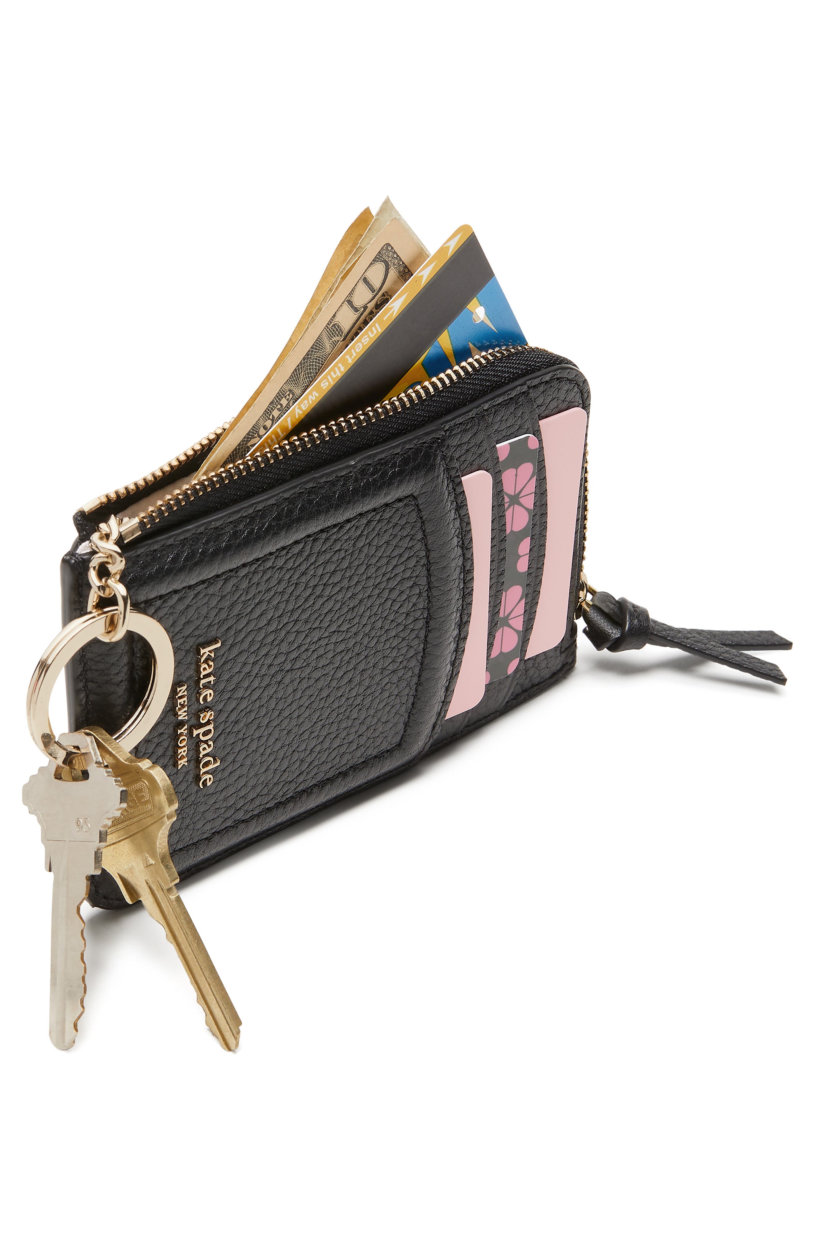 kate spade card case keychain