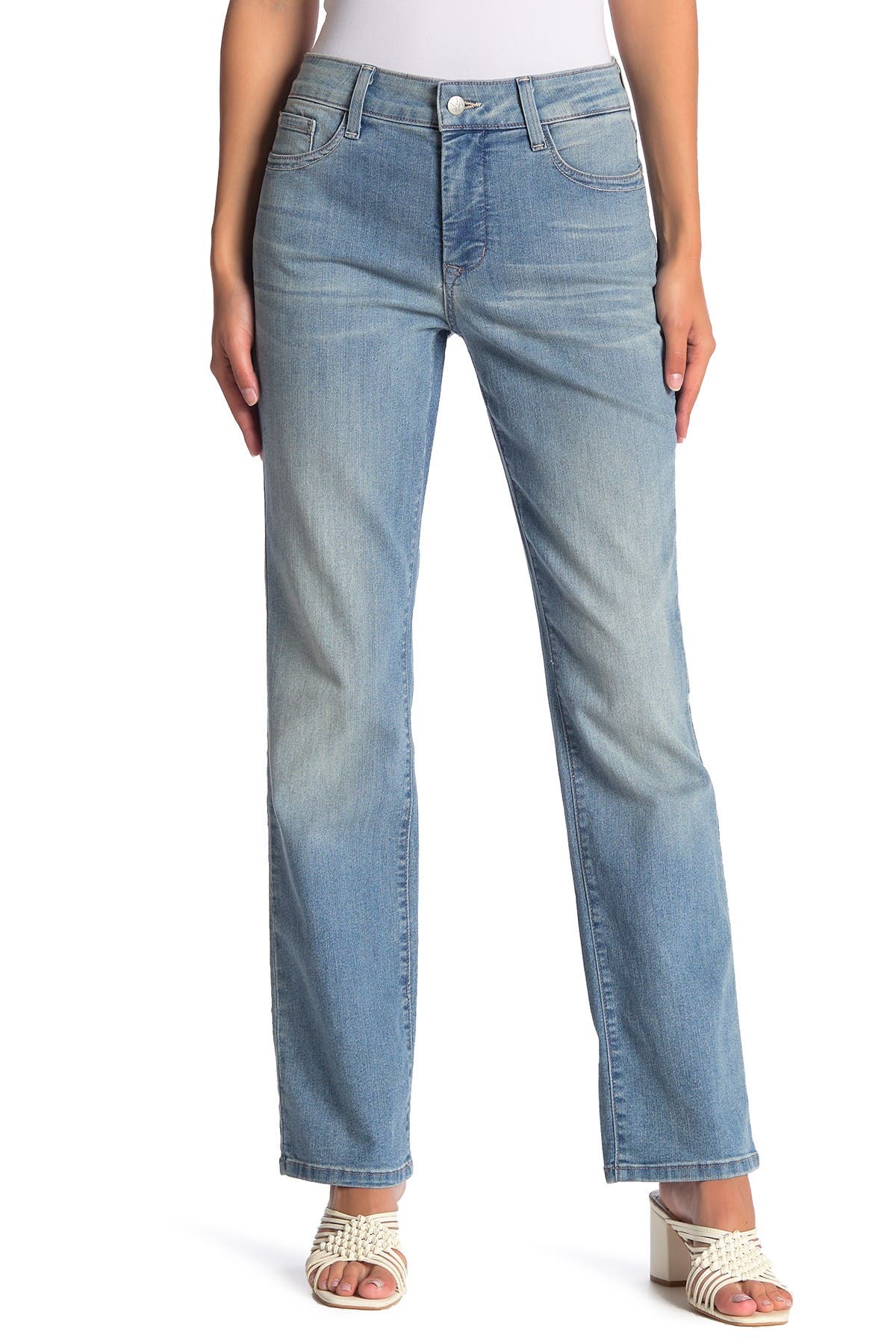 nydj marilyn straight leg jeans petite