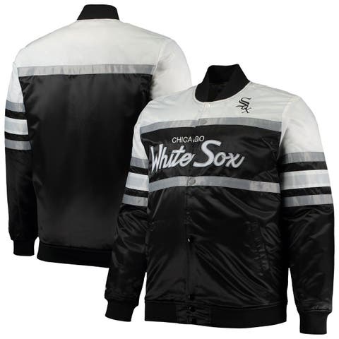 Men's Starter Black Chicago White Sox Pick & Roll Satin Varsity Full-Snap  Jacket